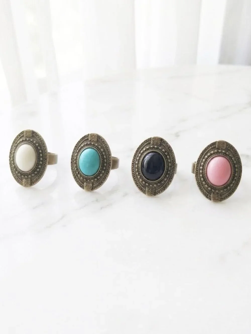 Ladies Aztec Ring 4 Piece Set